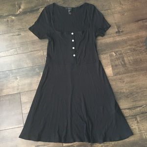 FOREVER 21 black ribbed dress